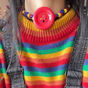 Red Button Kandi Choker